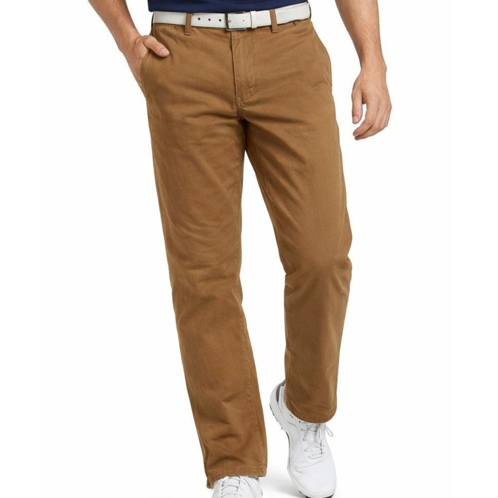 Linksoul Boardwalker Golf Pants Mens 38 Brown Chino 5-Pocket Performance Stretch